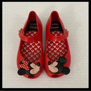 “FIRM PRICE” MINI MELISSA MICKEY AND MINNIE SHOES